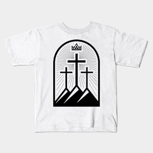 Three crosses on Golgotha. Kids T-Shirt